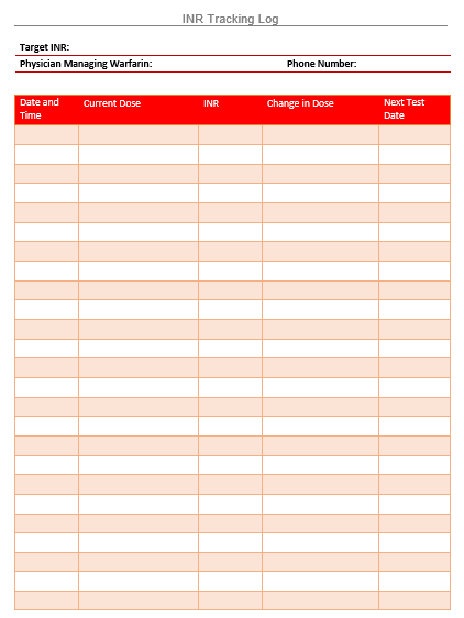 INR Tracking Log